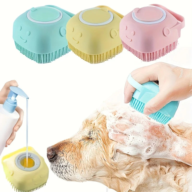Lussuosa Shampoo Dispensing Cleaning Brush for Pets